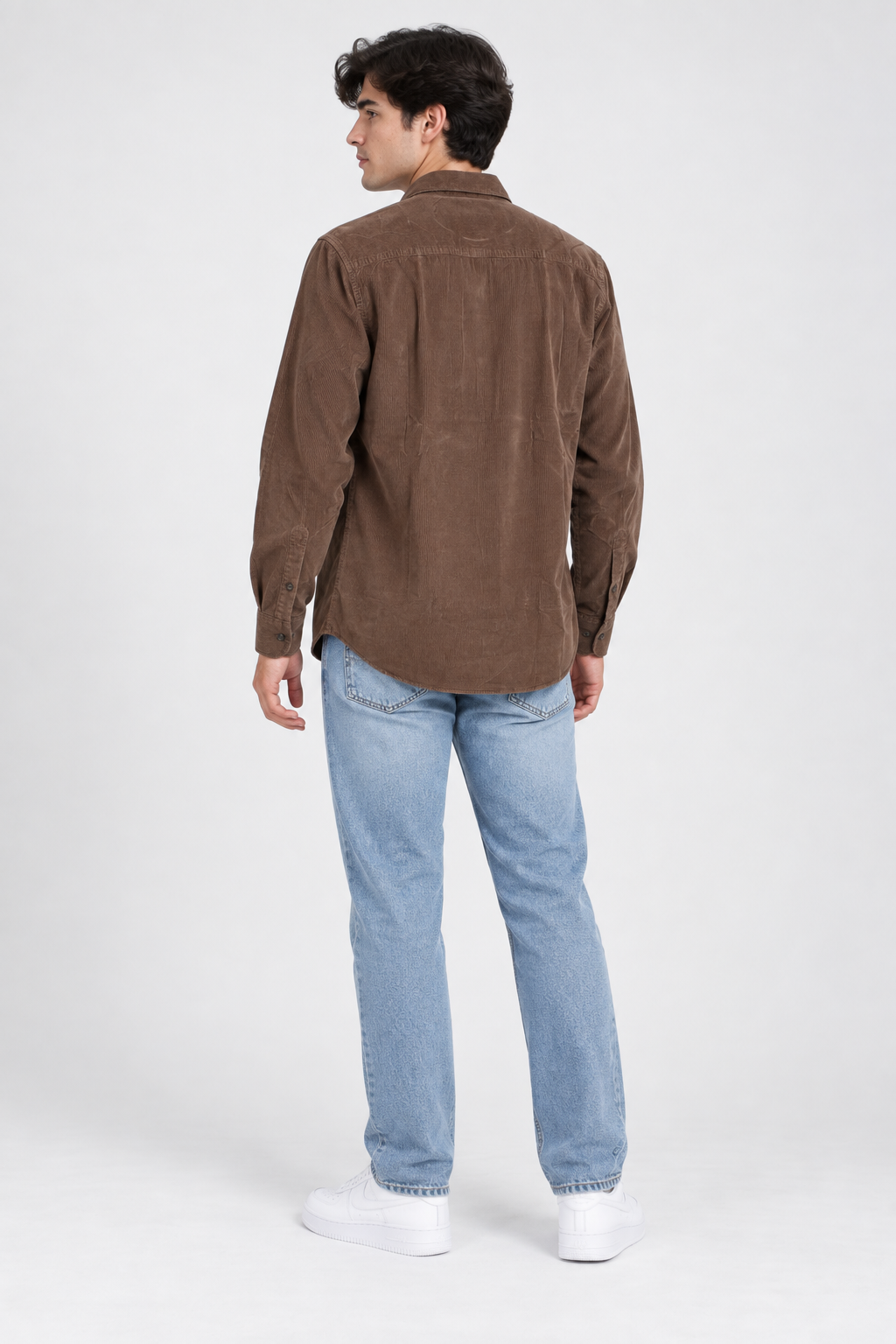 Men’s Regular Fit Corduroy Shirt – Mouse Full Sleeve Casual Shirt