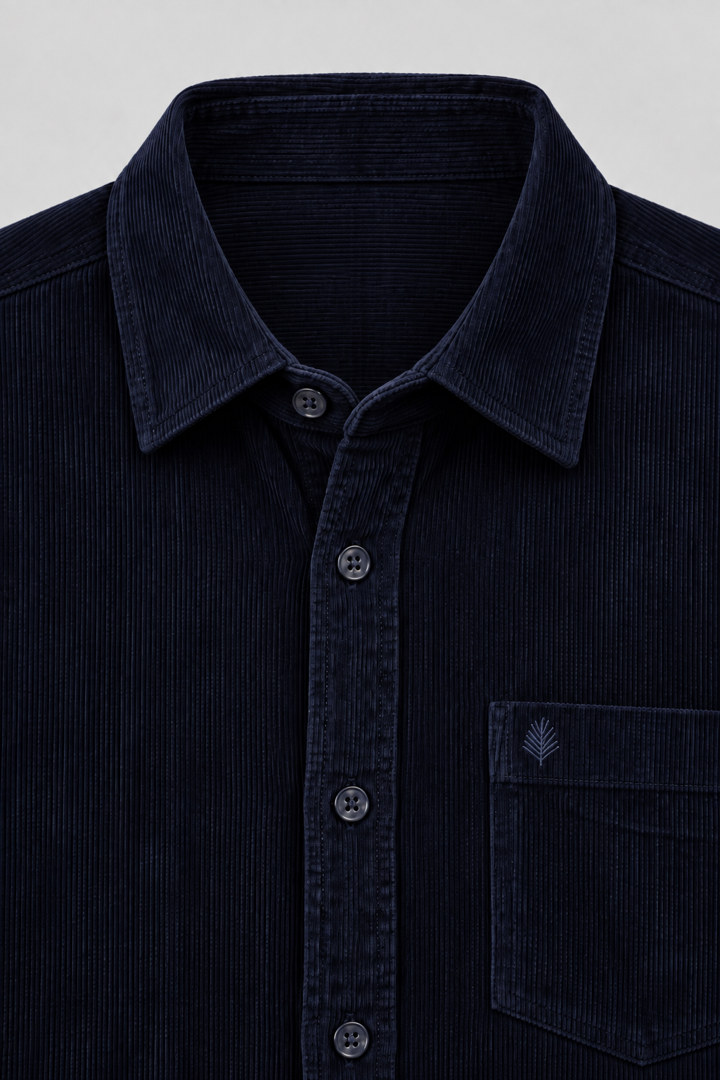 Men’s Regular Fit Corduroy Shirt – Navy Full Sleeve Casual Shirt