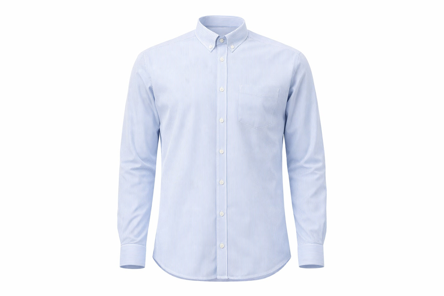 Men Sky Blue Striped Casual Shirt