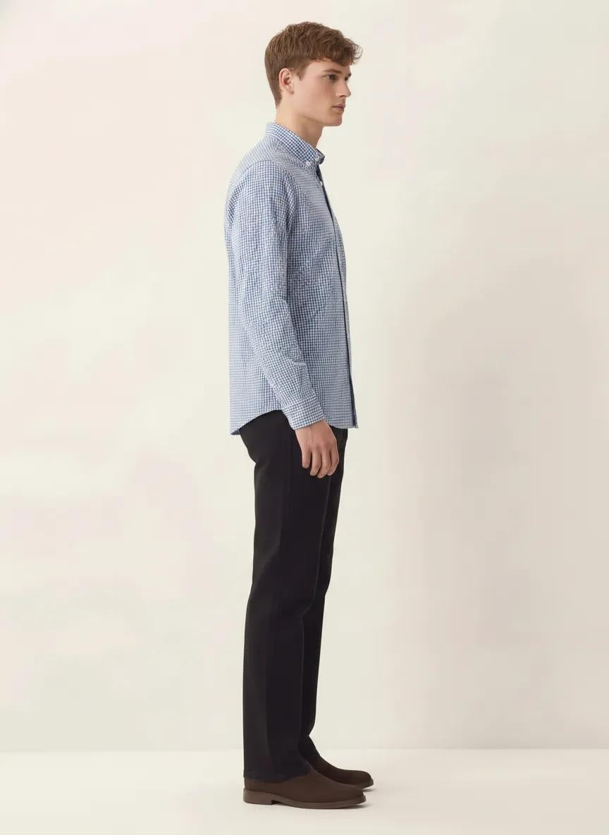 Men Sky Gingham Checks Checked Casual Shirt