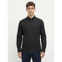 Men Black Solid Casual Shirt