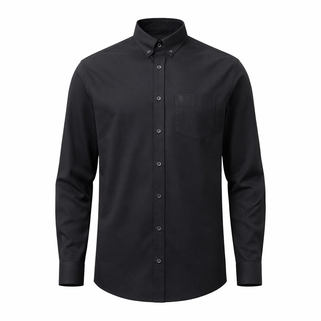 Men Black Solid Casual Shirt
