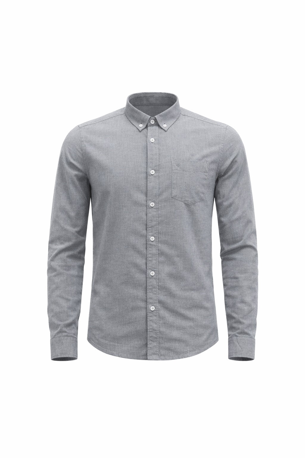 Men Charcoal Solid Casual Shirt