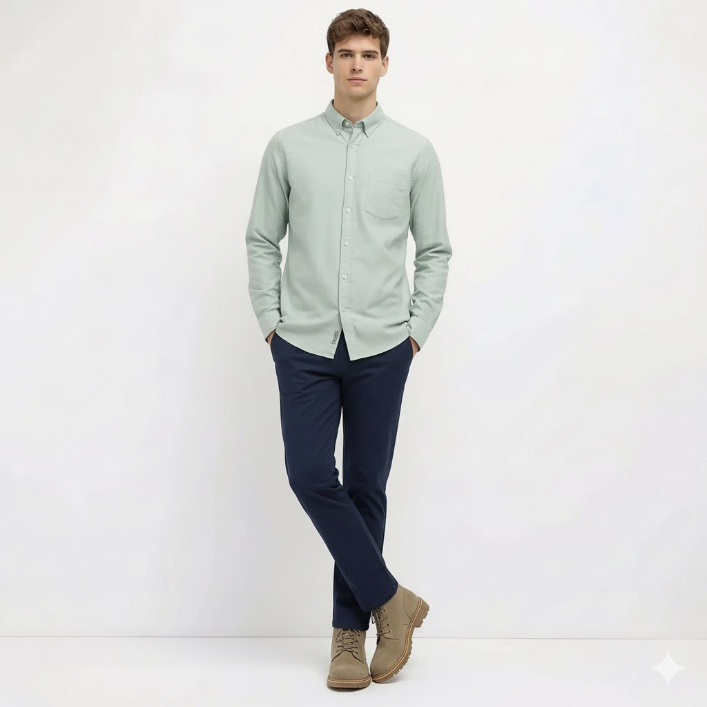 Men Fern Solid Casual Shirt