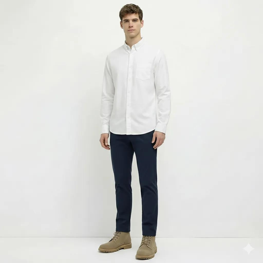 Men White Casual Shirt