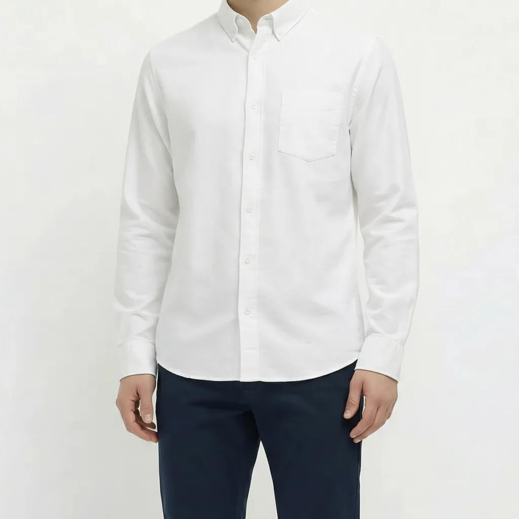 Men White Casual Shirt
