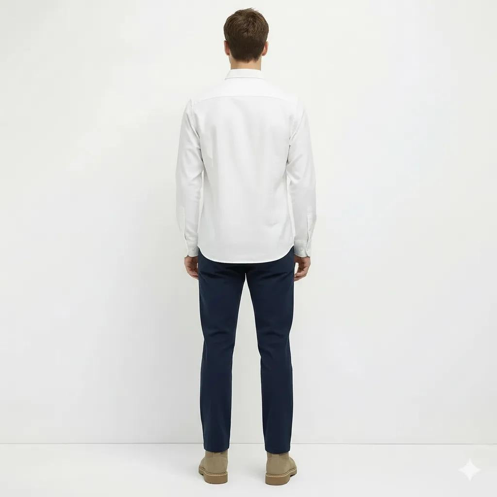 Men White Casual Shirt