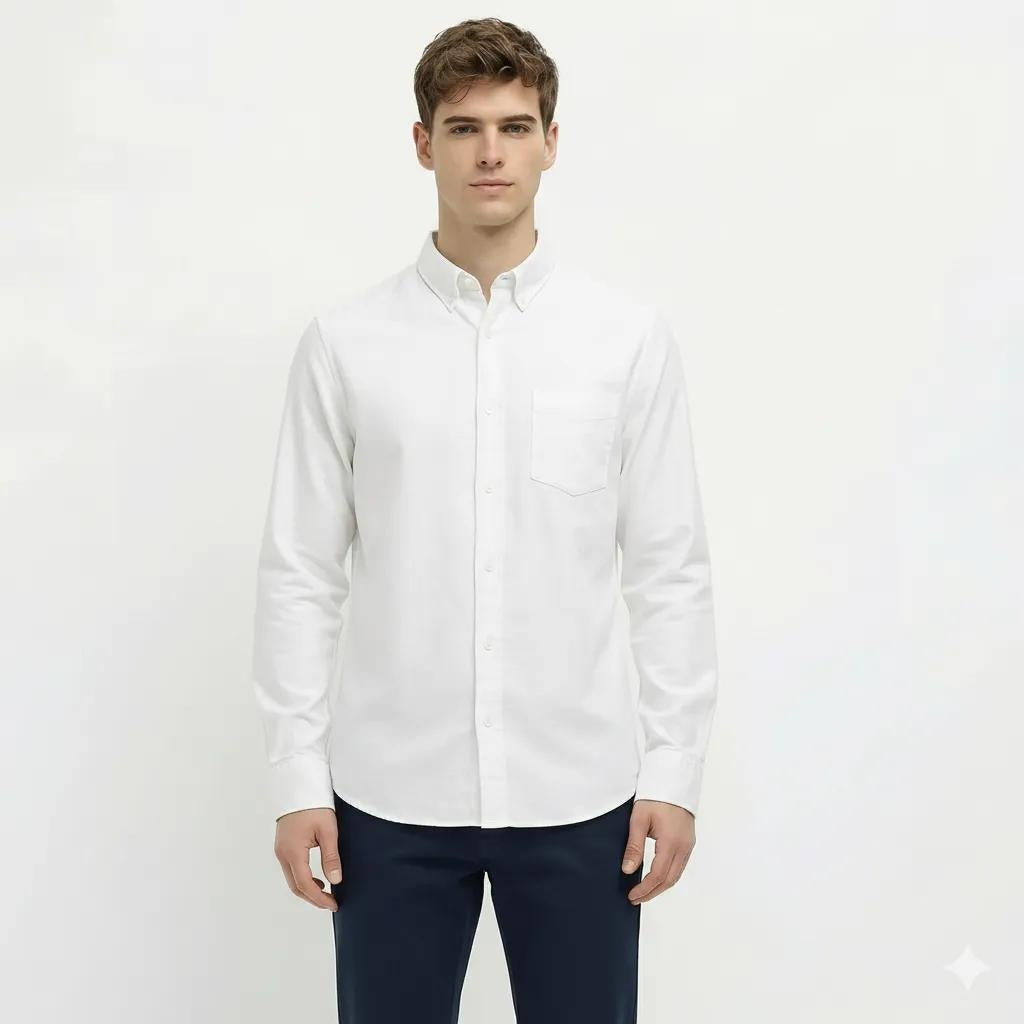 Men White Casual Shirt