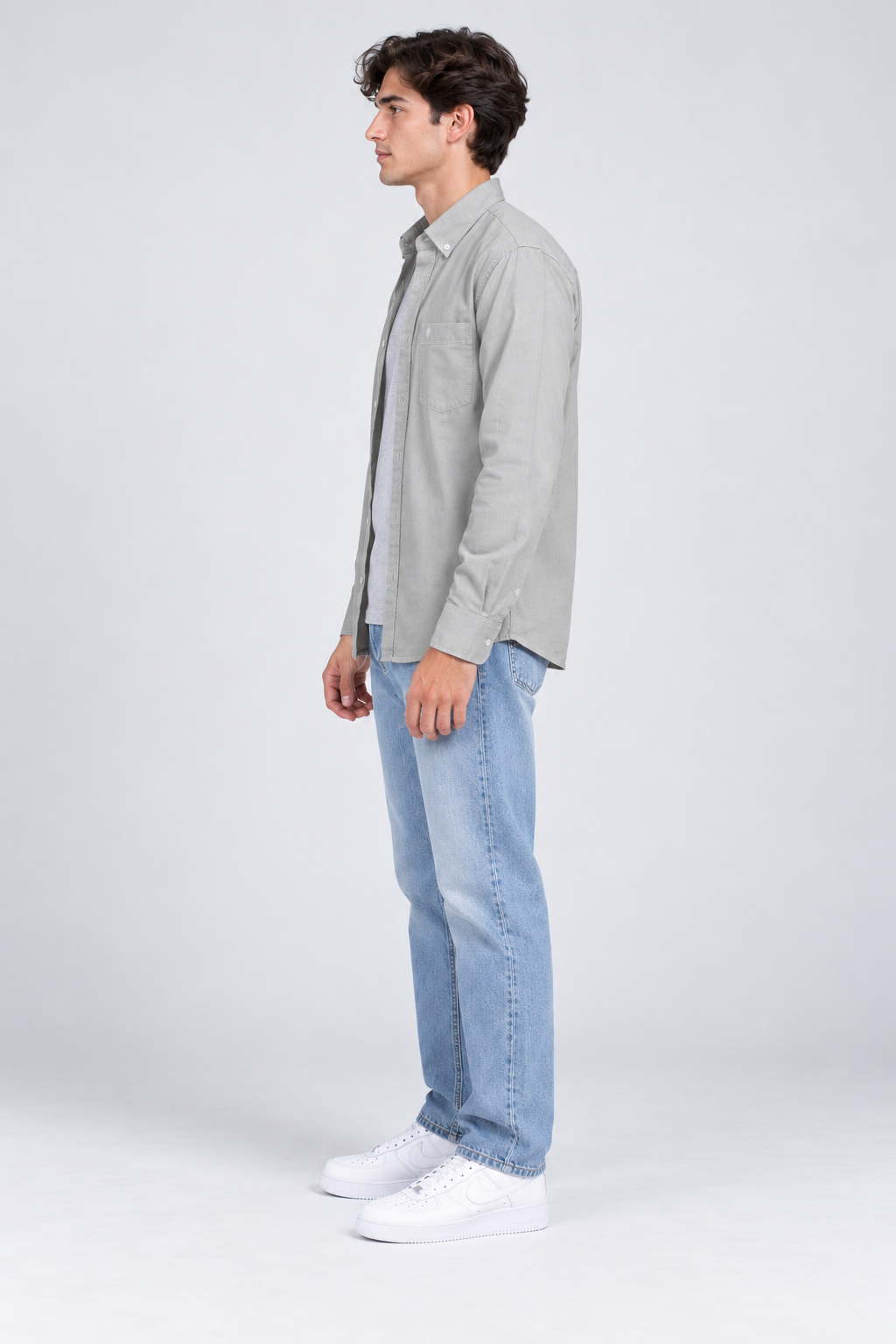 Men’s Regular Fit Oxford Shirt – Fern Green Full Sleeve Button-Down Casual Shirt