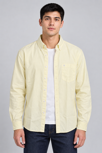 Men’s Lemon Oxford Core Full Sleeve Shirt – Regular Fit