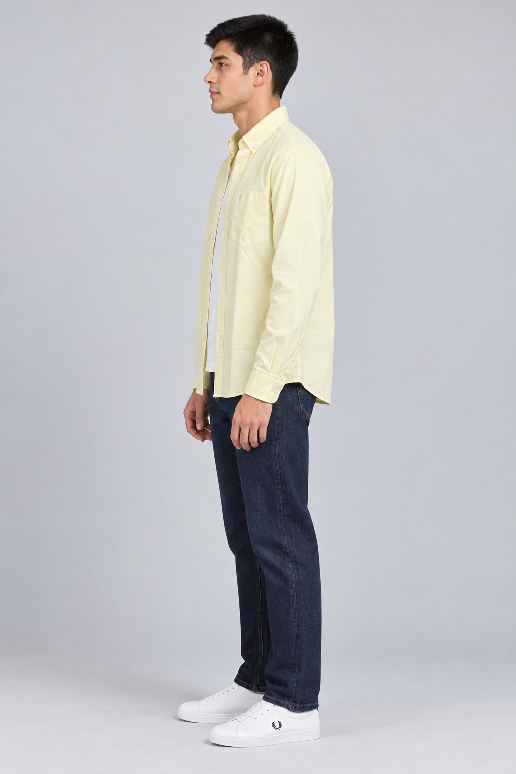Men’s Lemon Oxford Core Full Sleeve Shirt – Regular Fit