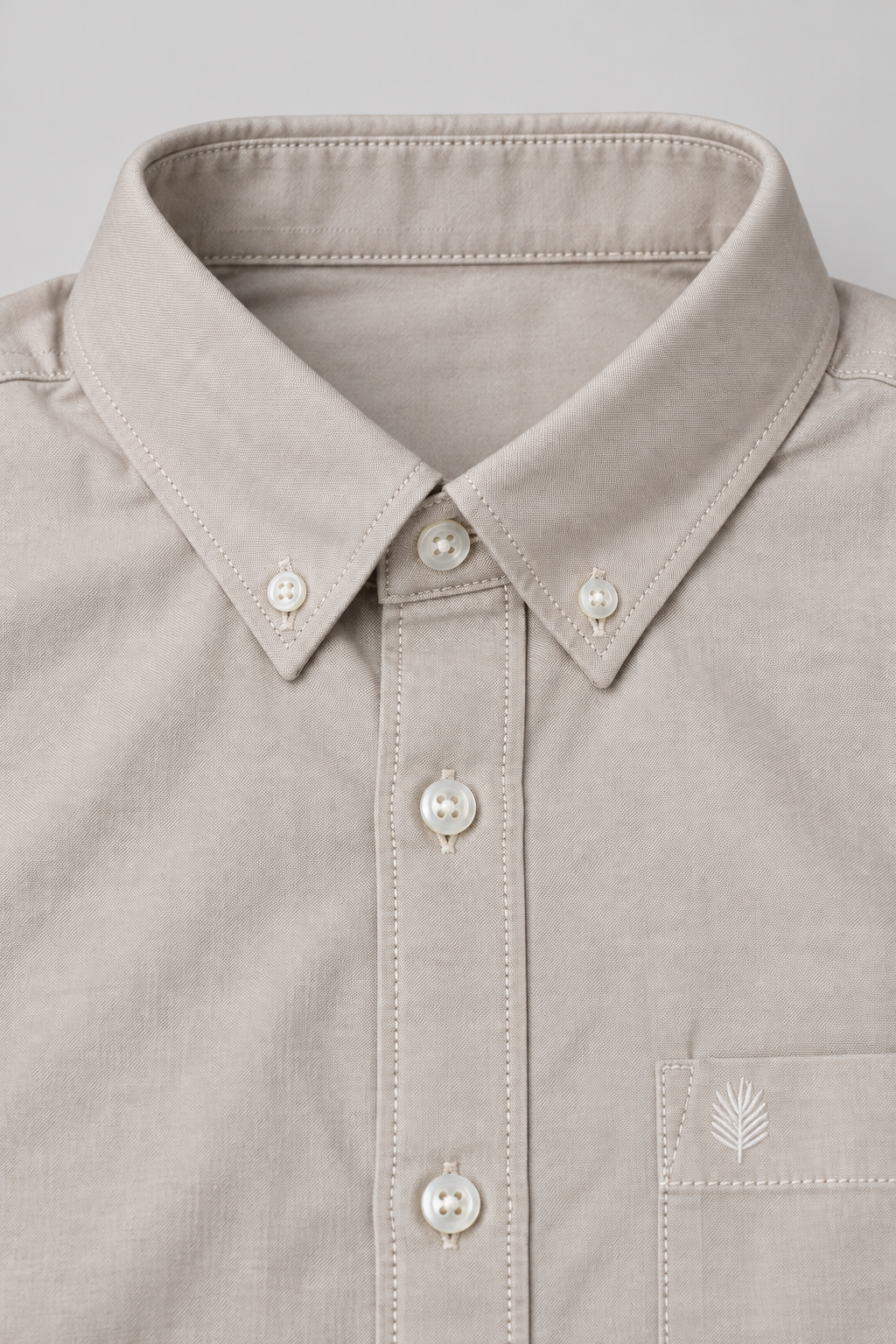 Men’s Regular Fit Oxford Shirt – Natural Full Sleeve Button-Down Casual Shirt