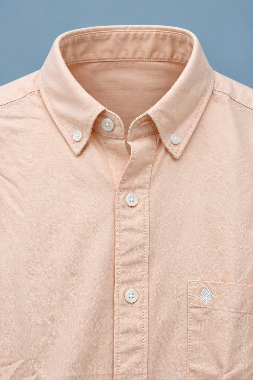 Men’s Orange Oxford Shirt – Regular Fit Full Sleeve Button-Down Casual Shirt