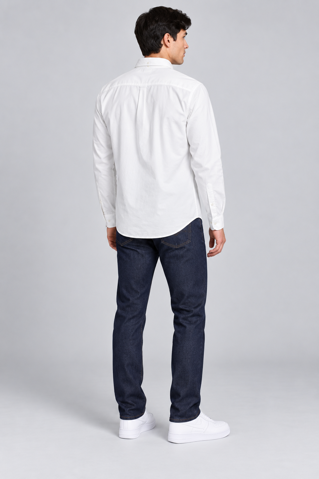 Men’s White Oxford Core Full Sleeve Shirt – Regular Fit