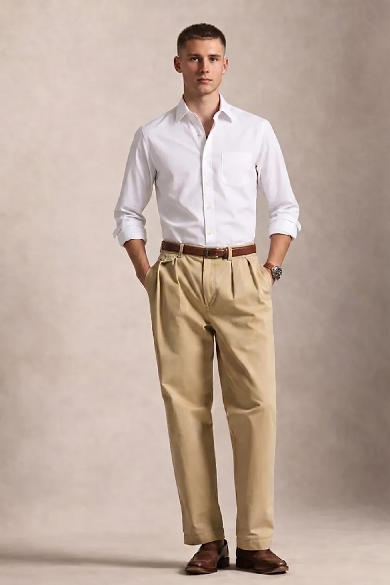 Men White Casual Shirt