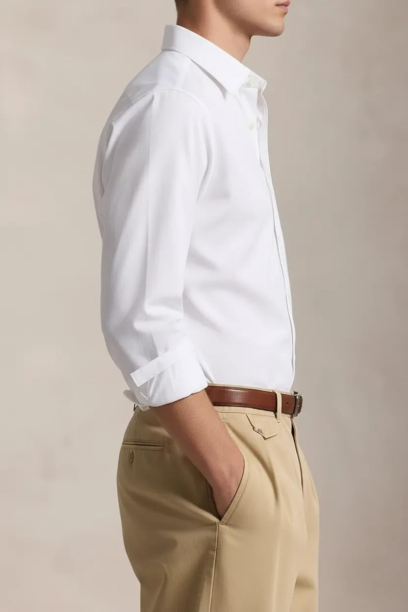Men White Casual Shirt
