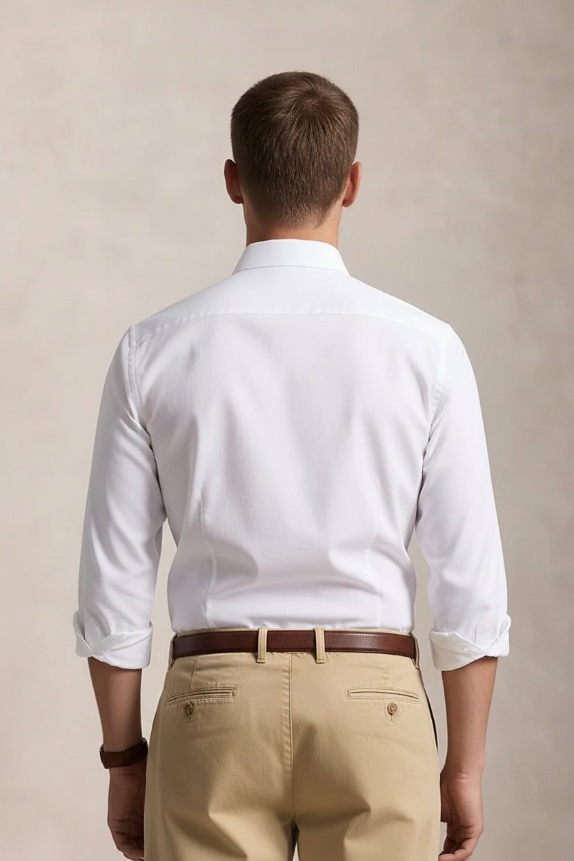 Men White Casual Shirt