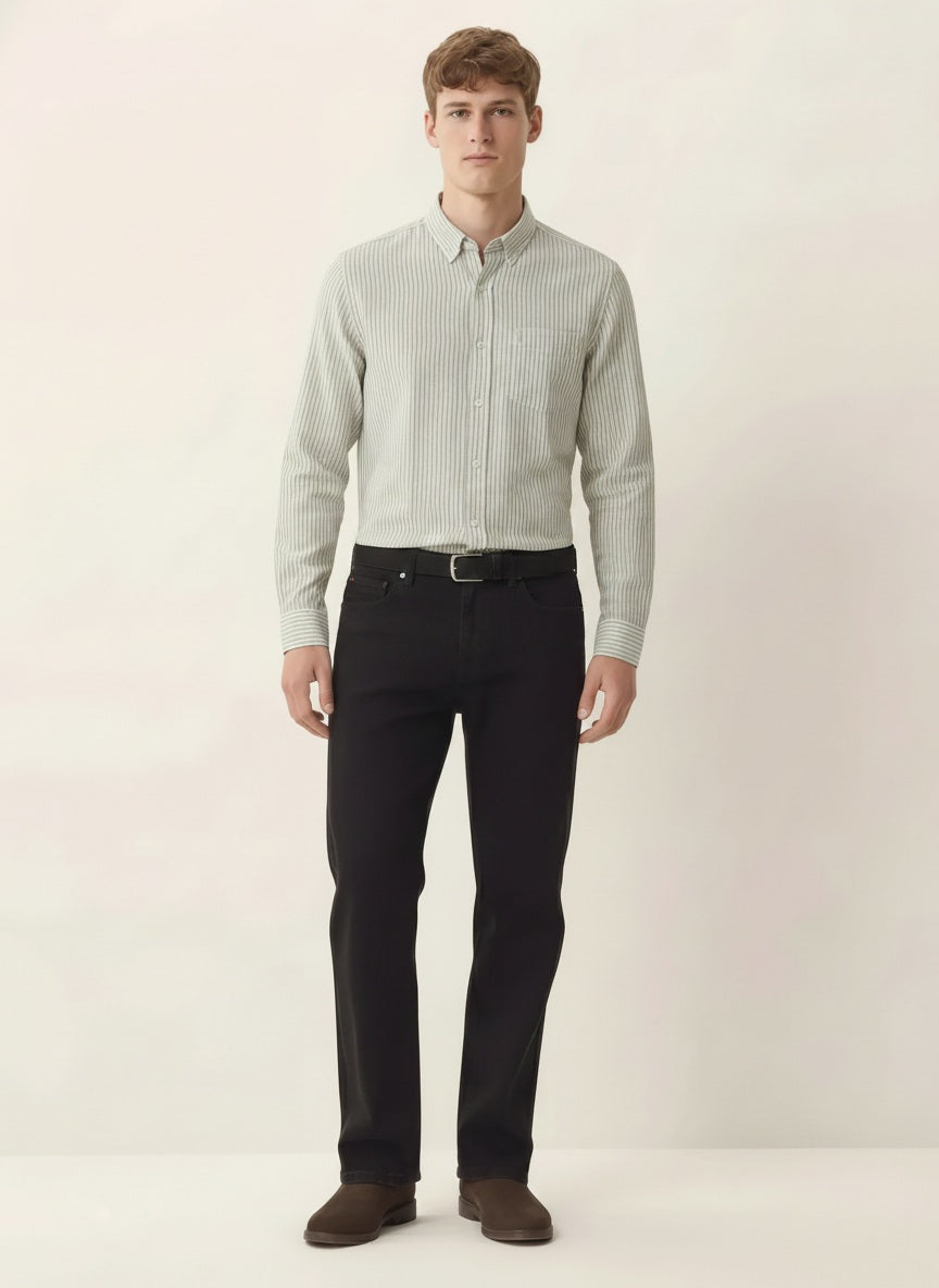 Men Fern Striped Casual Shirt