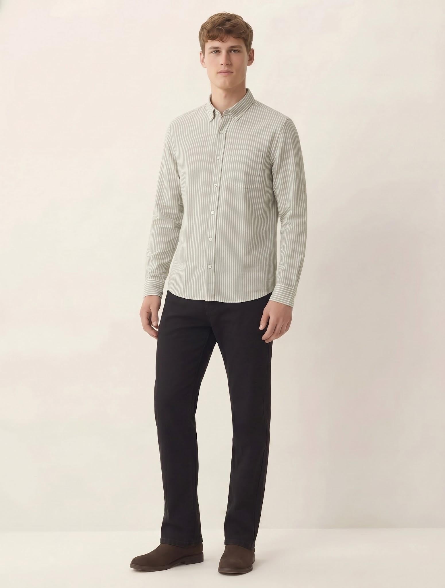Men Fern Striped Casual Shirt