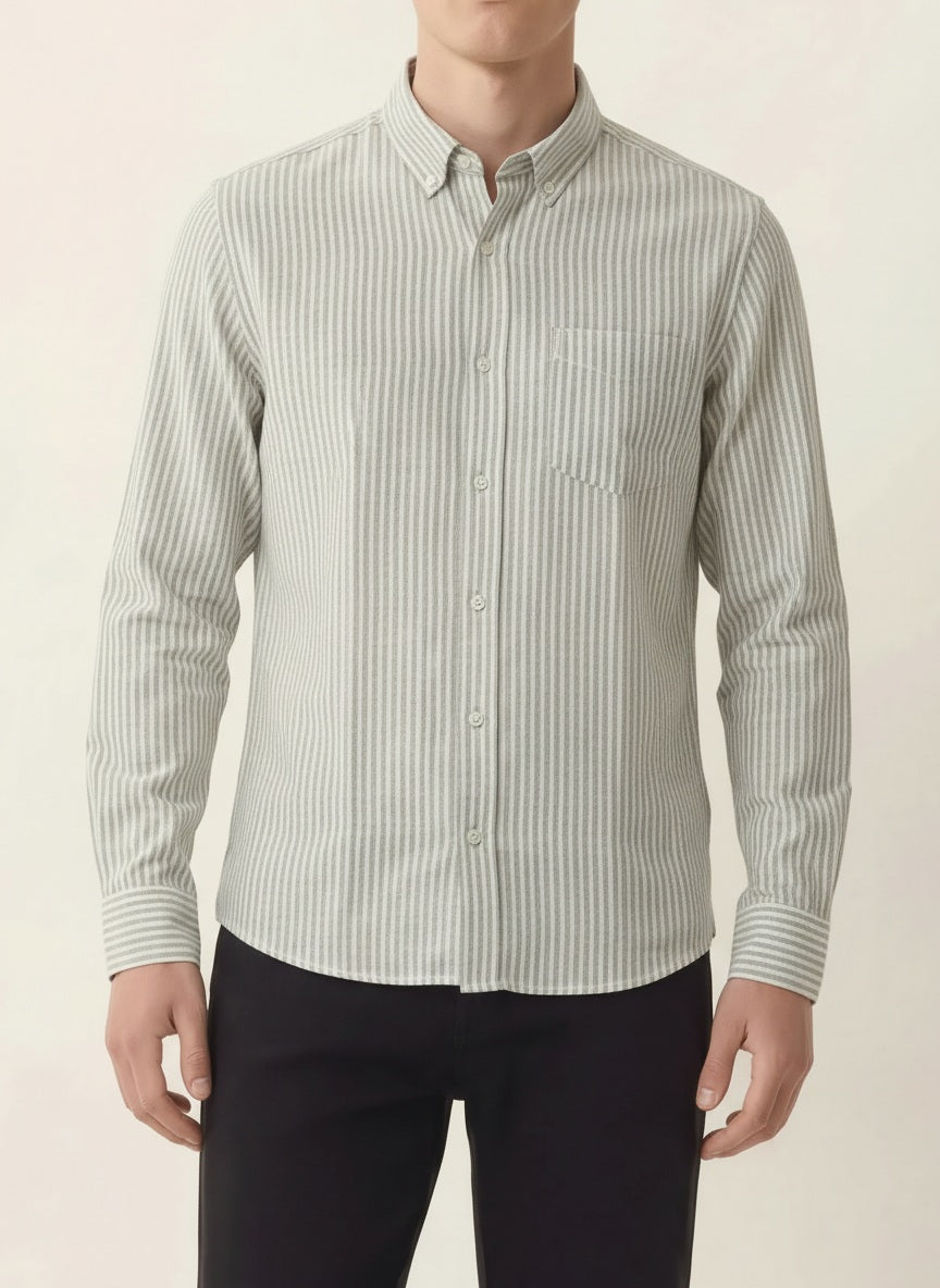Men Fern Striped Casual Shirt