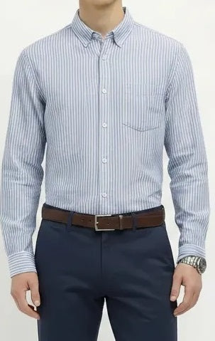 Men Sky Striped Casual Shirt