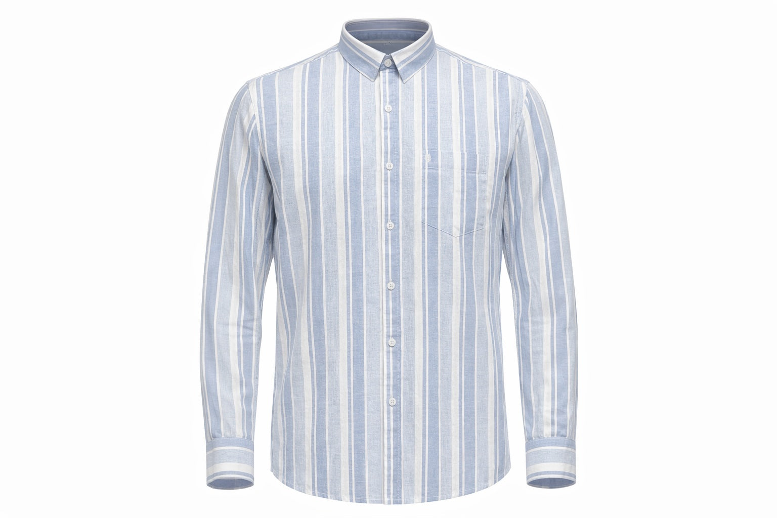 Men Sky Striped Polo Neck Shirt