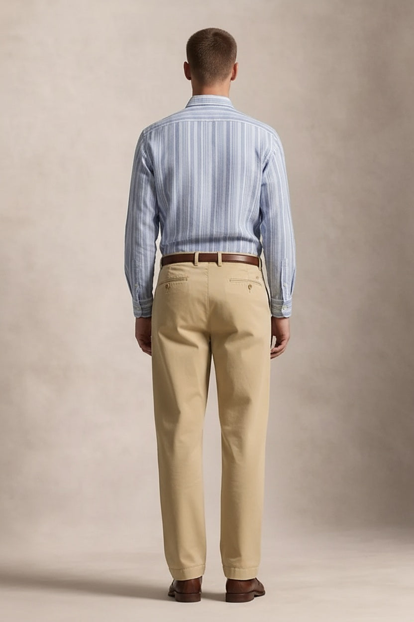 Men Sky Striped Casual Shirt