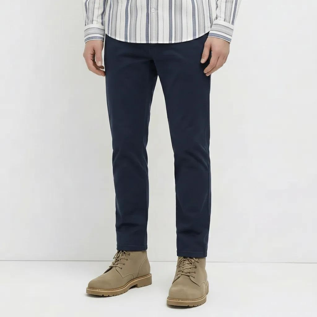 Men White Striped Casual Shirt