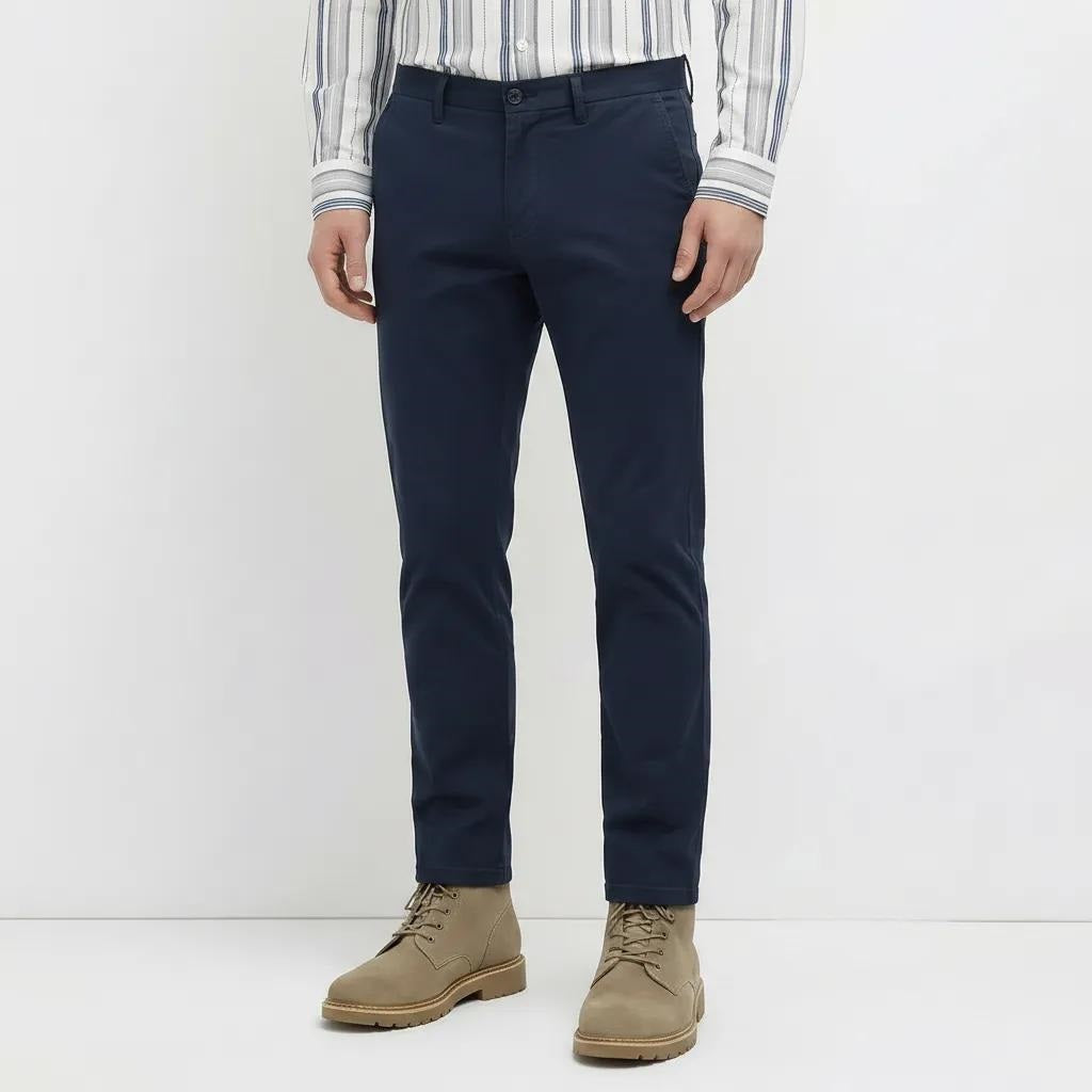 Men White Striped Casual Shirt