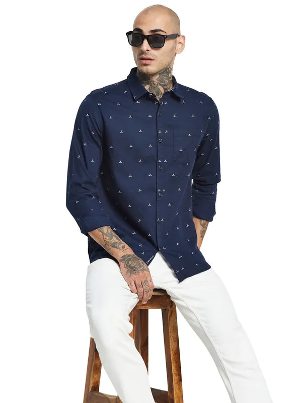 Mettle Opaque Printed Casual Shirt