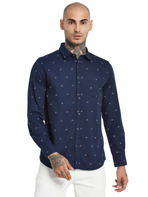 Mettle Opaque Printed Casual Shirt