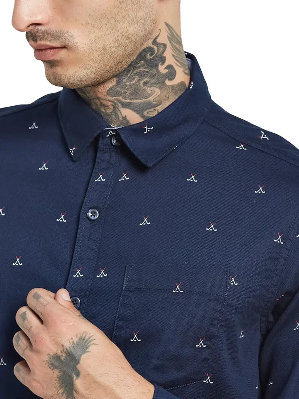 Mettle Opaque Printed Casual Shirt