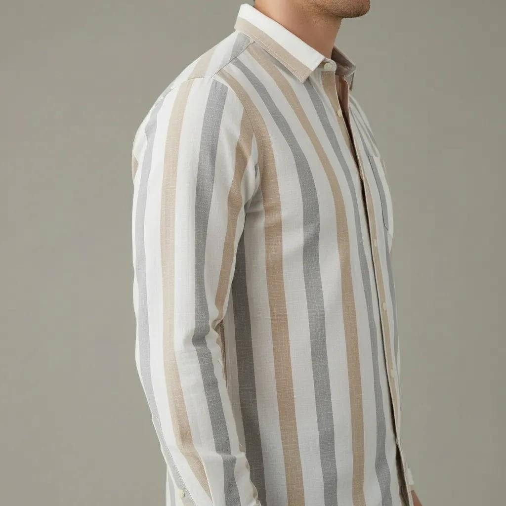 Men Natural Colourblocked Casual Shirt