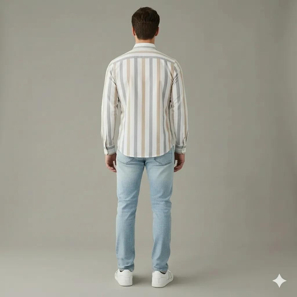 Men Natural Colourblocked Casual Shirt