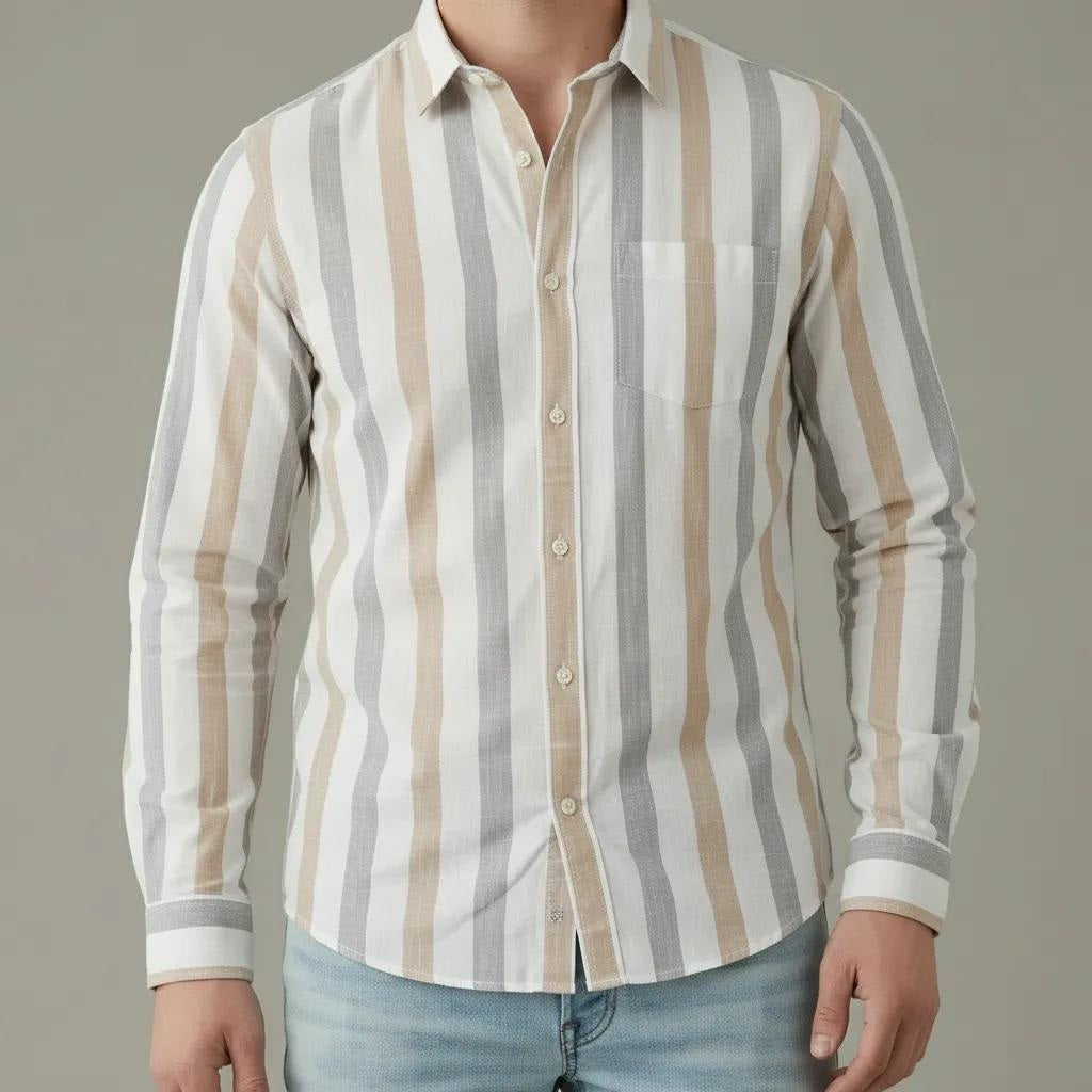 Men Natural Colourblocked Casual Shirt
