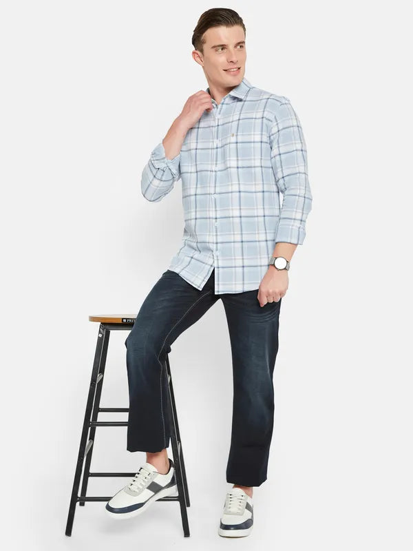 Mettle Tartan Checked Cotton Casual Shirt