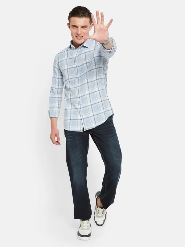 Mettle Tartan Checked Cotton Casual Shirt