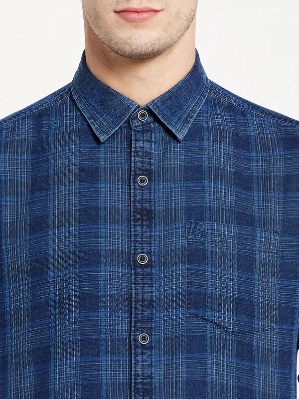 Men Indigo Shirts