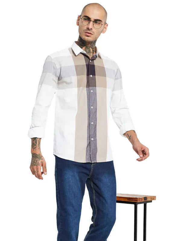 Mettle Buffalo Checks Opaque Checked Cotton Casual Shirt