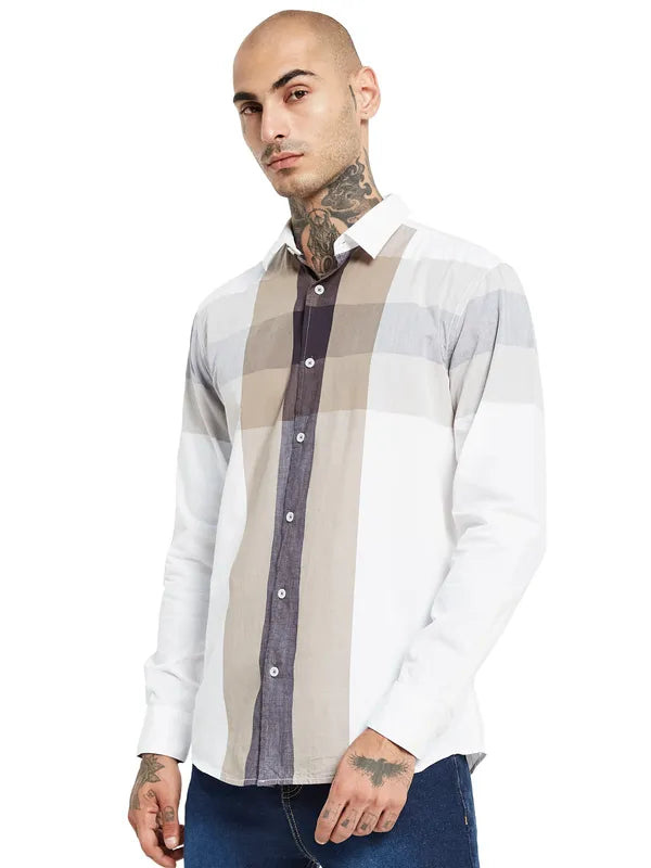 Mettle Buffalo Checks Opaque Checked Cotton Casual Shirt