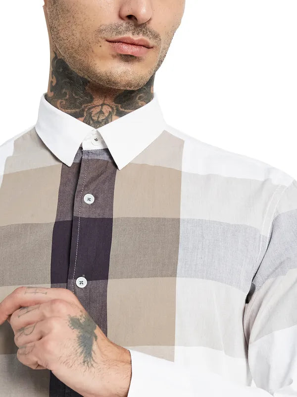 Mettle Buffalo Checks Opaque Checked Cotton Casual Shirt