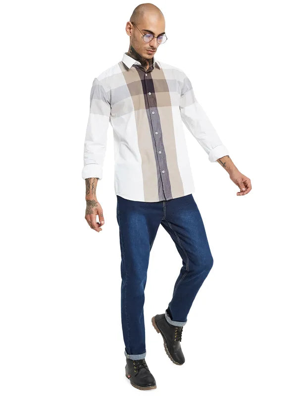 Mettle Buffalo Checks Opaque Checked Cotton Casual Shirt