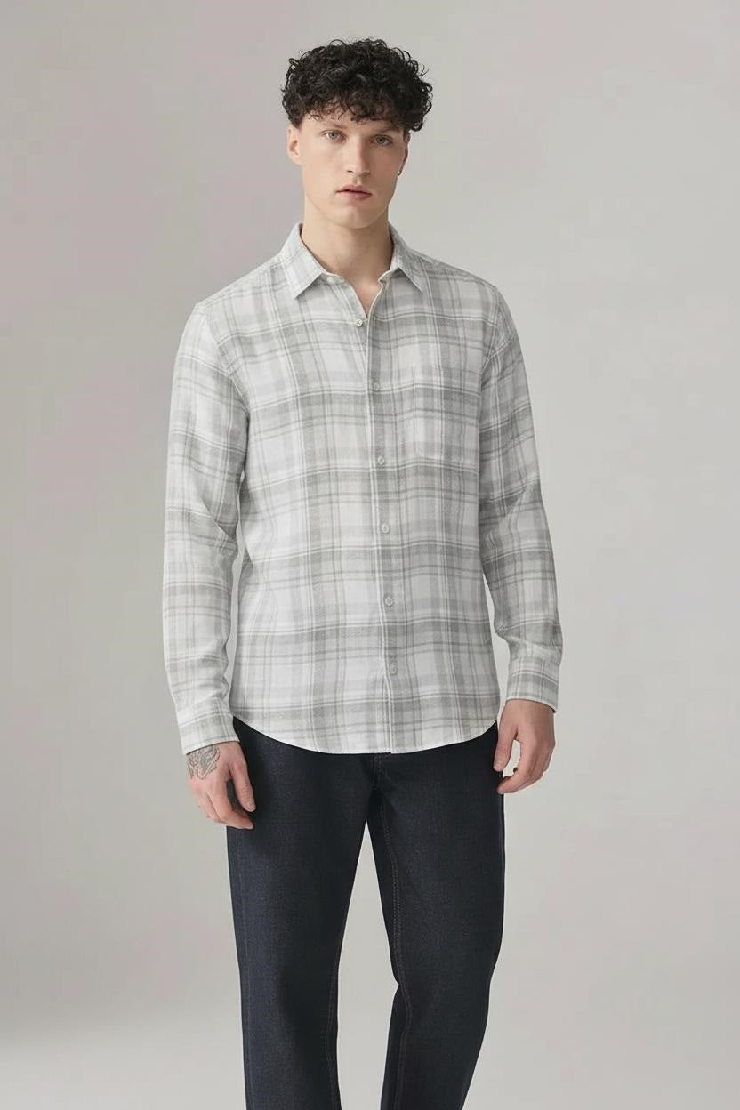 Men Fern Checked Casual Shirt