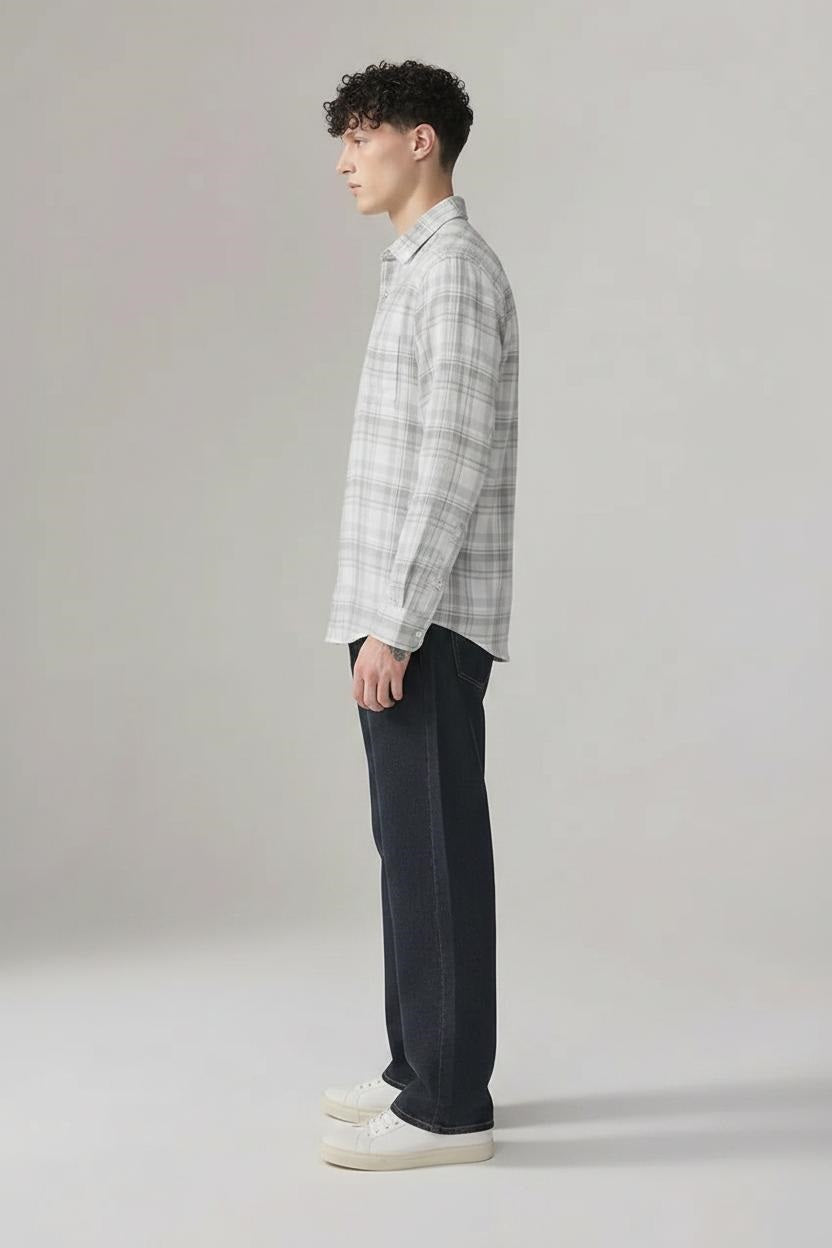 Men Fern Checked Casual Shirt
