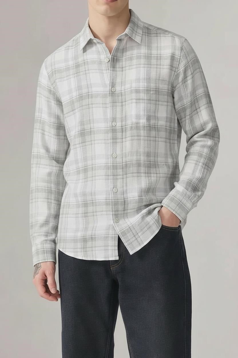 Men Fern Checked Casual Shirt