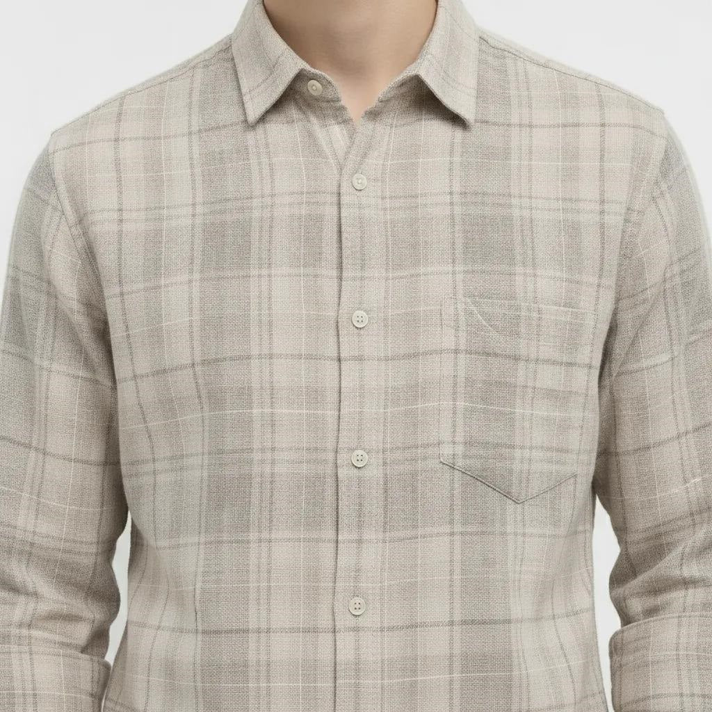 Men Fern Checked Casual Shirt