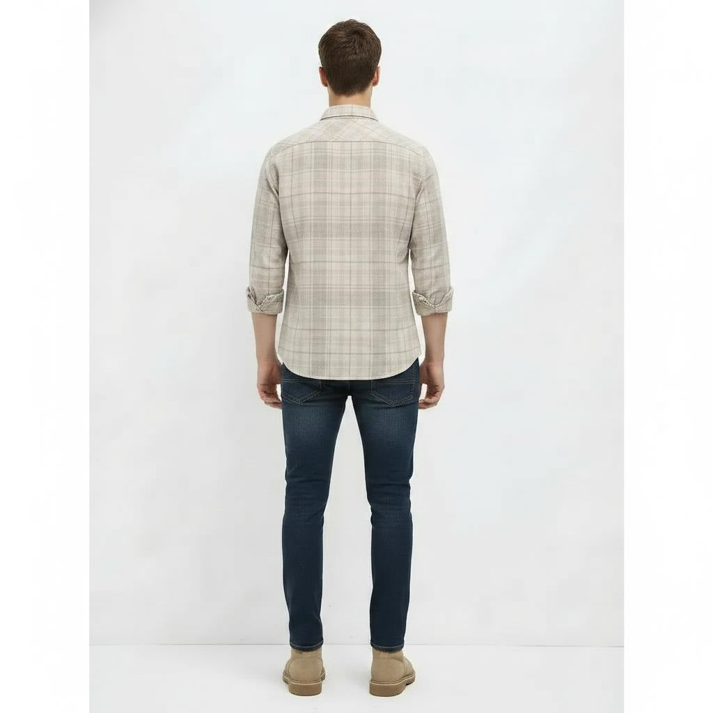 Men Fern Checked Casual Shirt