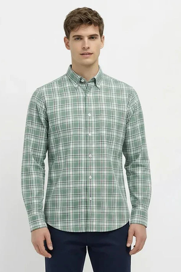 Men Gingham Checks Checked Casual Shirt