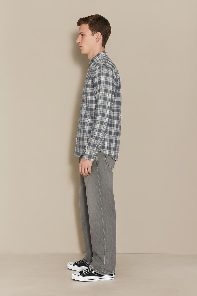 Men Air-Force Tartan Checks Checked Casual Shirt