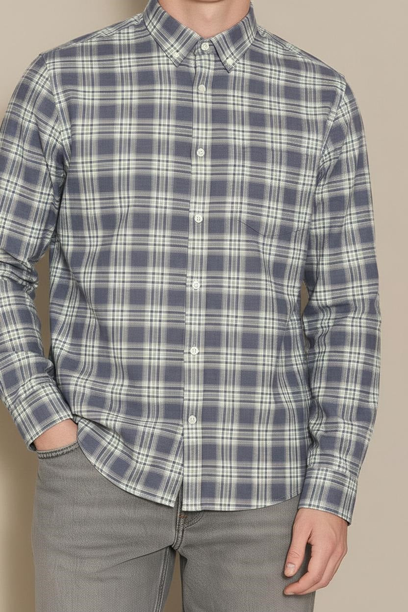 Men Air-Force Tartan Checks Checked Casual Shirt
